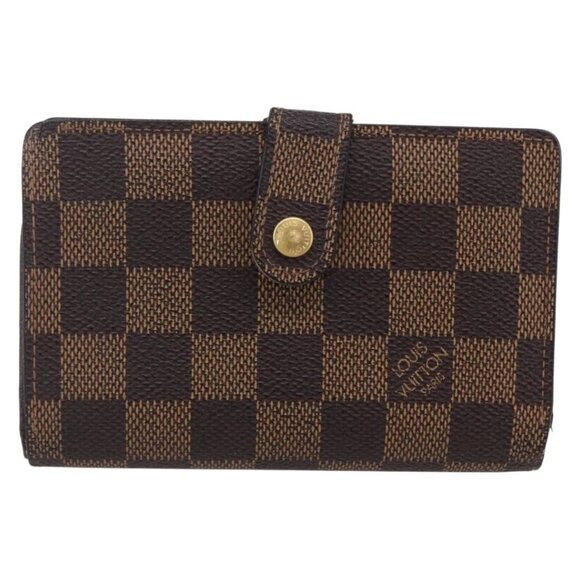 Authentic LOUIS VUITTON Damier Ebene Portefeuille Viennois Wallet bst288-120225 - Picture 1 of 16